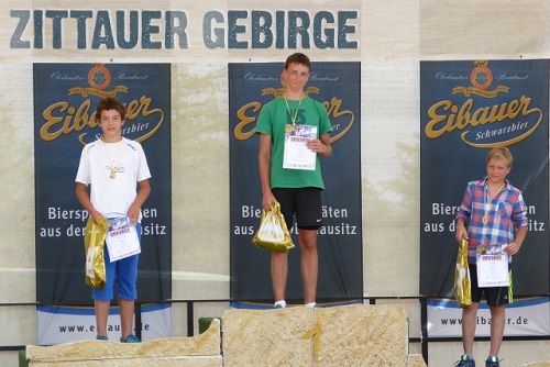 Christian auf dem Podium