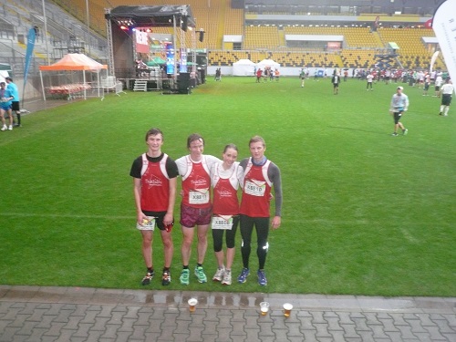 Team DDer Spitzen im Ziel - ganz allein