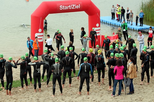der Schwimmstart am Dreiwerbner See