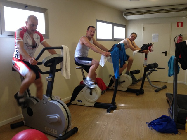 die drei Musketiere auf dem Ergometer!